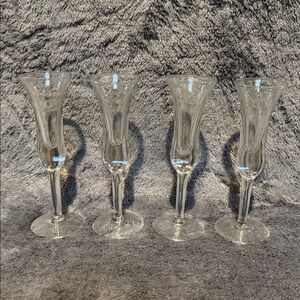 Holmegaard Aperitif Cordial Glasses 6” Set of 4 Vintage MCM 60s or 70s EUC
